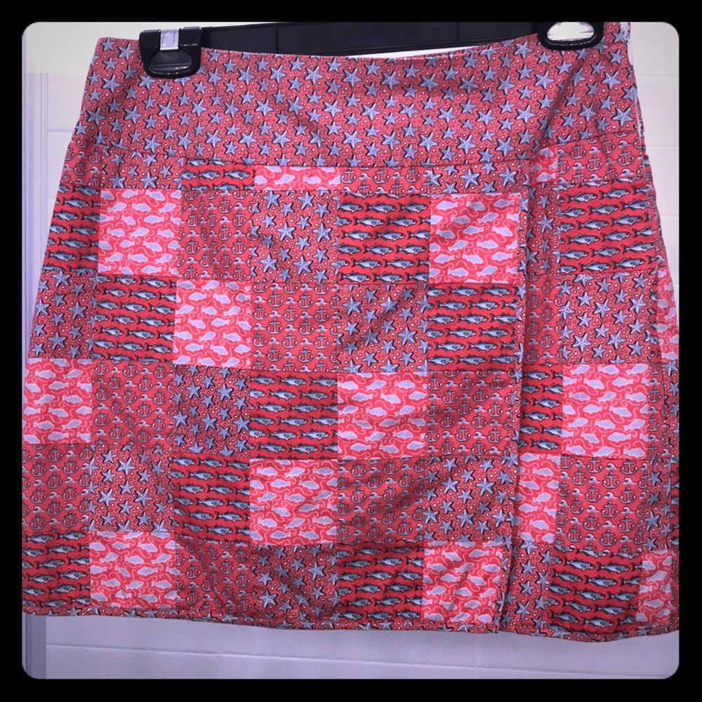Lilly Pulitzer pink fish skirt cotton